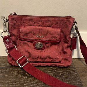 Coach Signature Red Crossbody